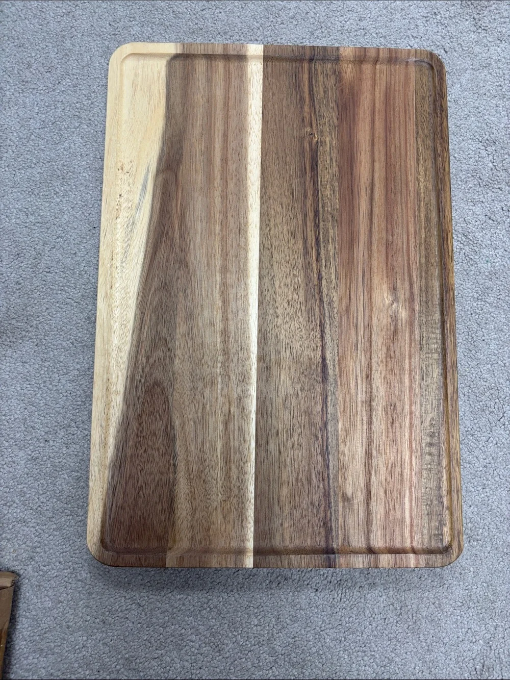 Better Homes And Gardens Acacia Wood Tray with White Porcelain Plates - Picture 6 of 7
